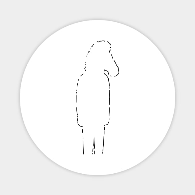 horse outline Magnet by xam